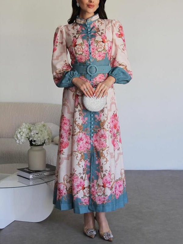 Light And Elegant Flowers Maxi Dress