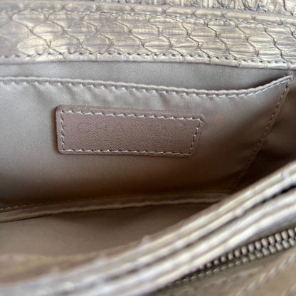 Chanel Mini Rectangle Gold Python Crossbody Bag