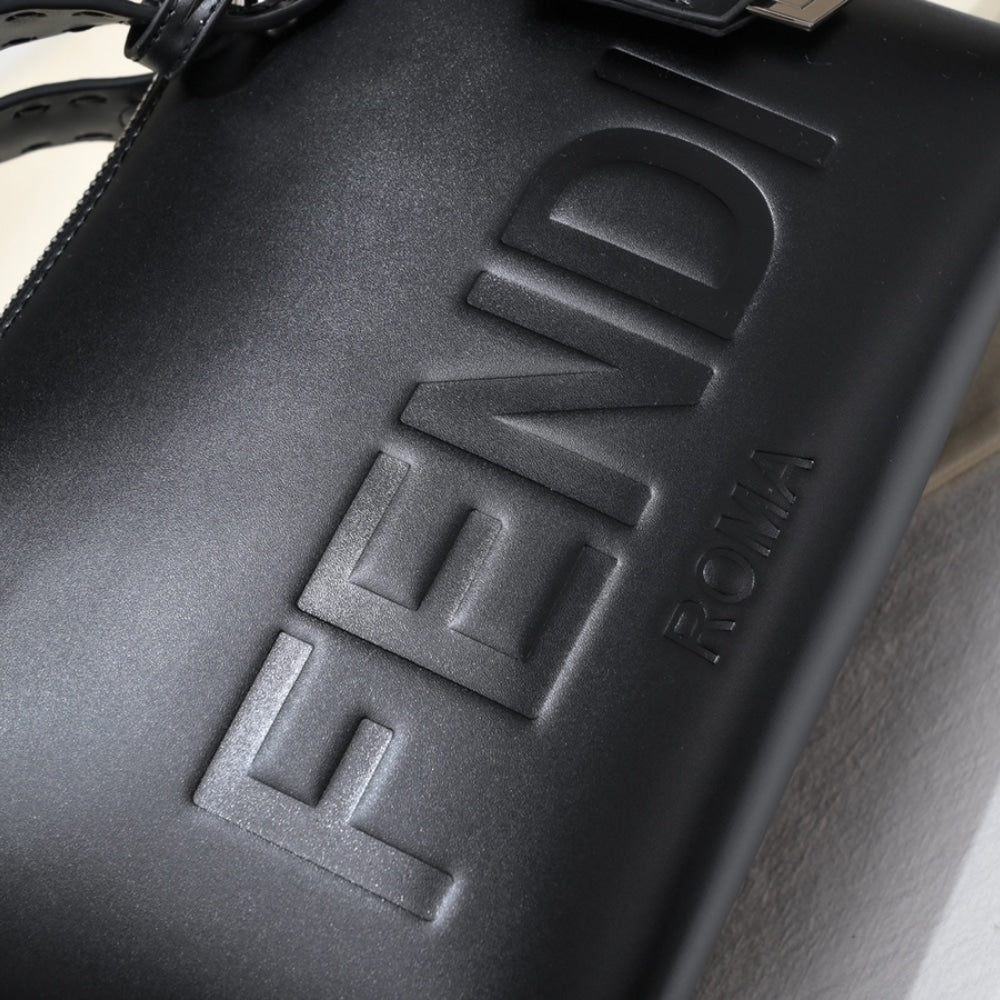 FENDI BY THE WAY MEDIUM TOTE AND SHOULDER BAG BLACK 28CM