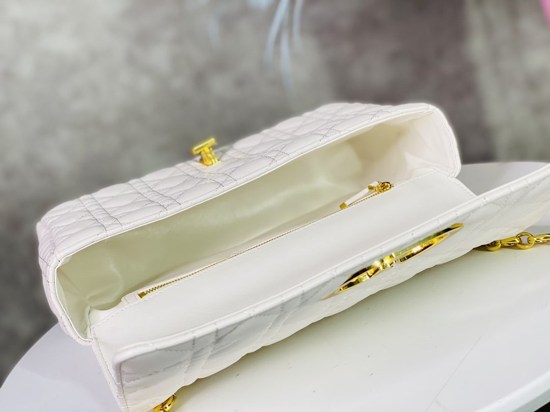 Dior Large Dior Caro Bag Black Supple Cannage Calfskin Women