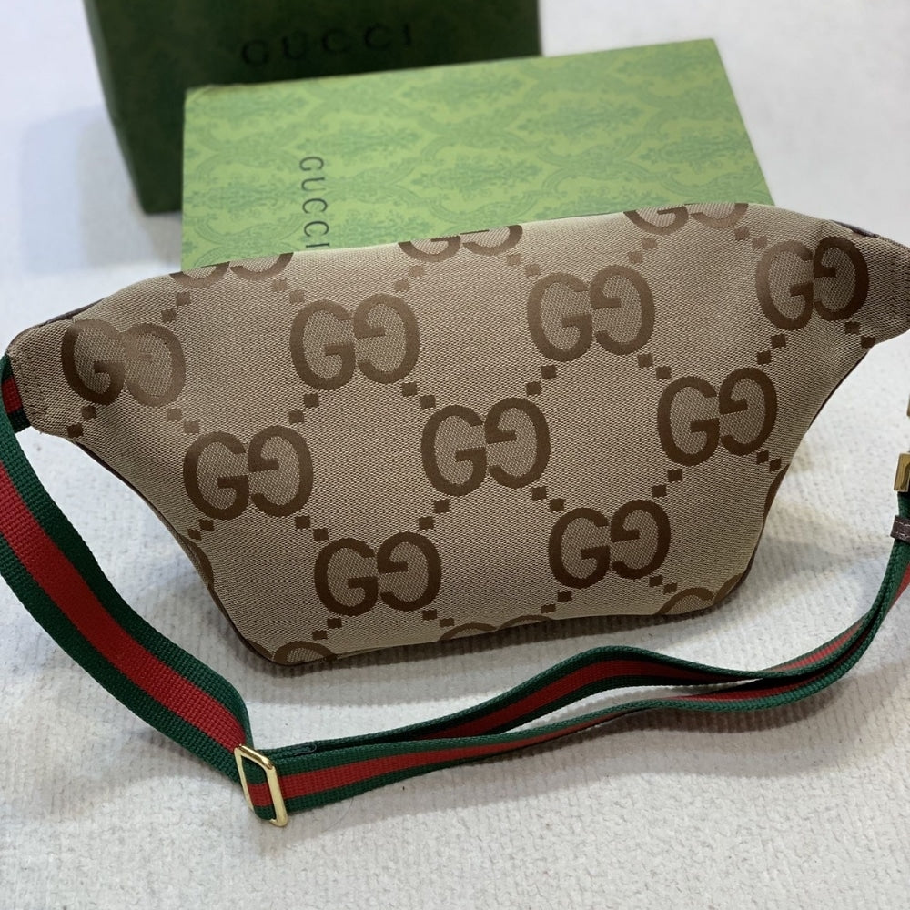 GUCCI JUMBO GG BELT BAG BROWN 39CM