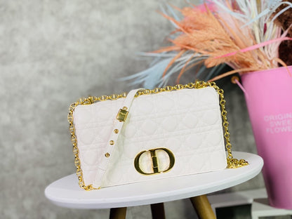 Dior Large Dior Caro Bag Black Supple Cannage Calfskin Women