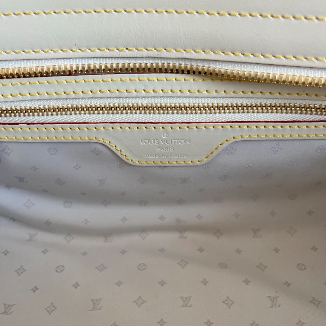 Louis Vuitton Epanoui PM cream leather tote bag