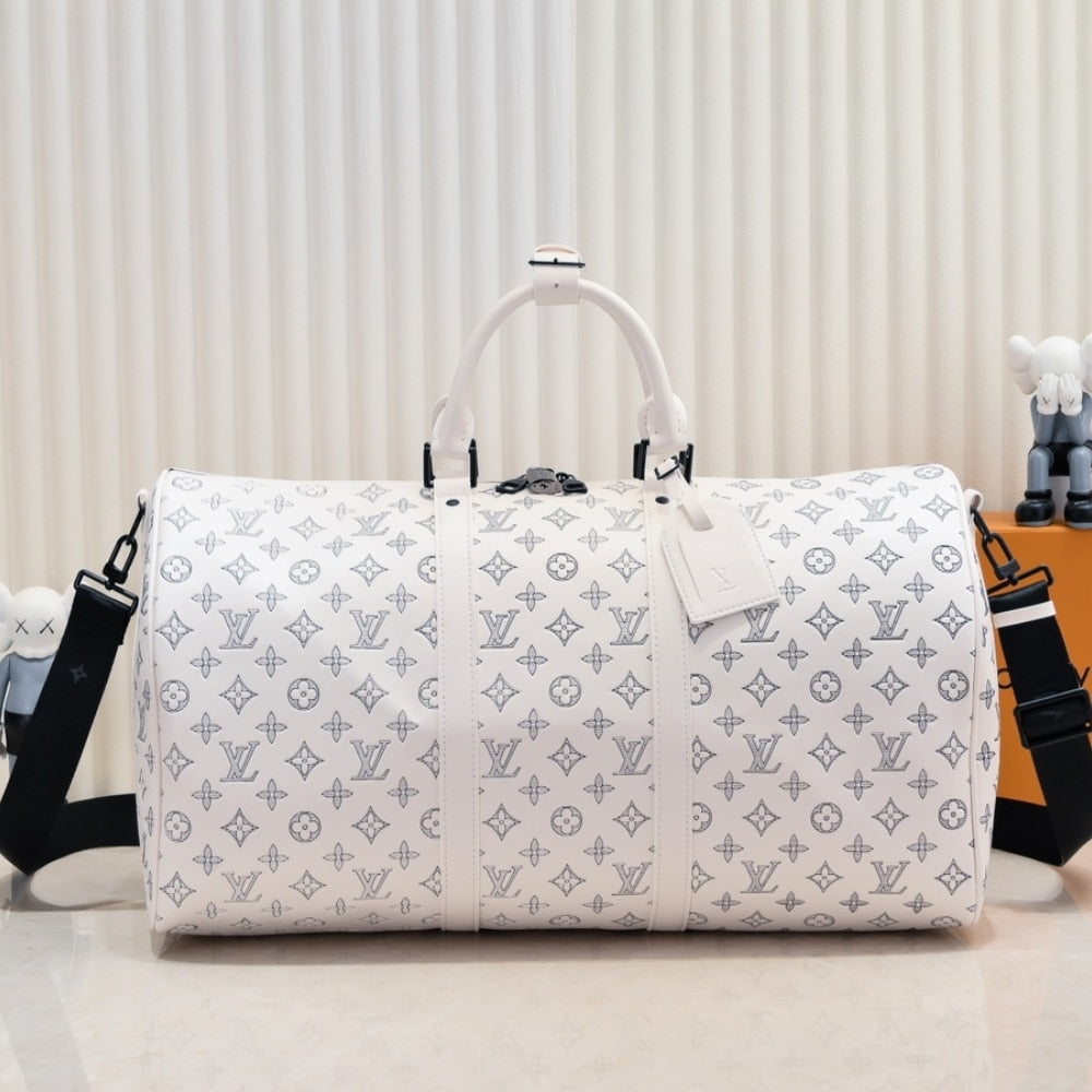 LOUIS VUITTON KEEPALL BANDOULIÈRE 50 WHITE M24954