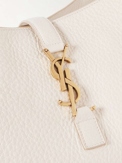 SAINT LAURENT Le 5 À 7 Bea textured-leather tote