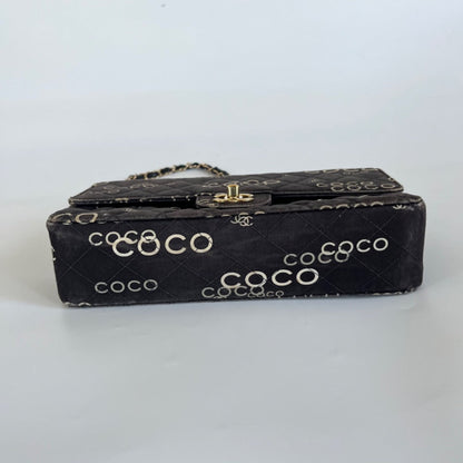 Chanel Coco Classic Double Flap Bag Quilted Canvas Medium