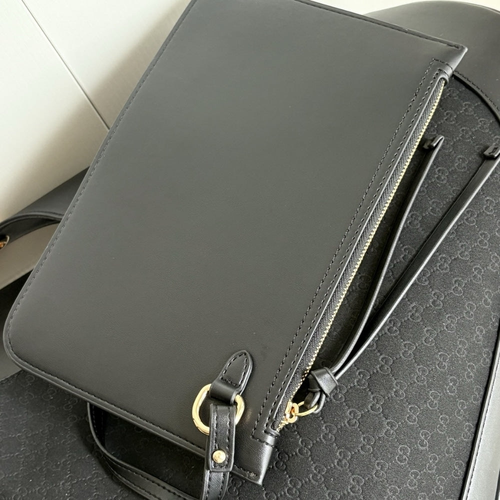 GUCCI B SHOULDER BAG BLACK 49CM 834981 AAEE7 1000