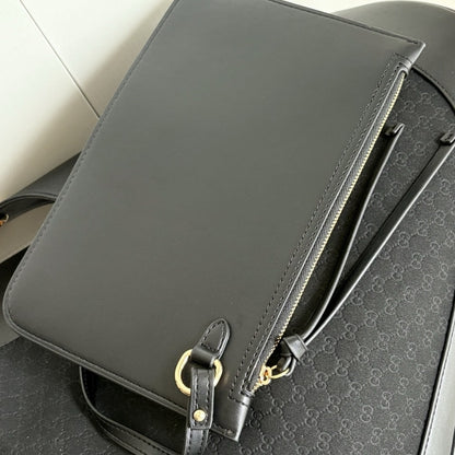 GUCCI B SHOULDER BAG BLACK 49CM 834981 AAEE7 1000