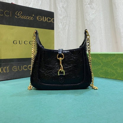 GUCCI JACKIE NOTTE MINI SCHULTERTASCHE BLACK 19CM 782889 0P50G 1000