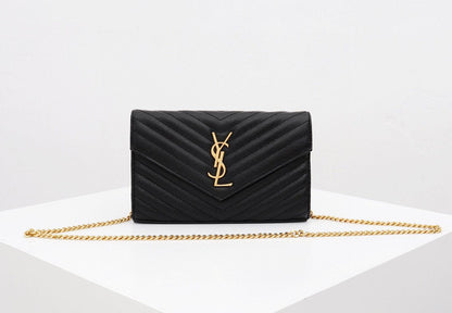 Saint Laurent YSL Red Chain Wallet
