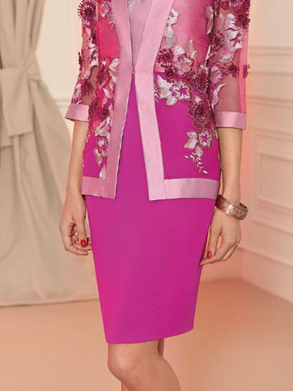 Hand-embroidered Straight Jacket Women's Dress