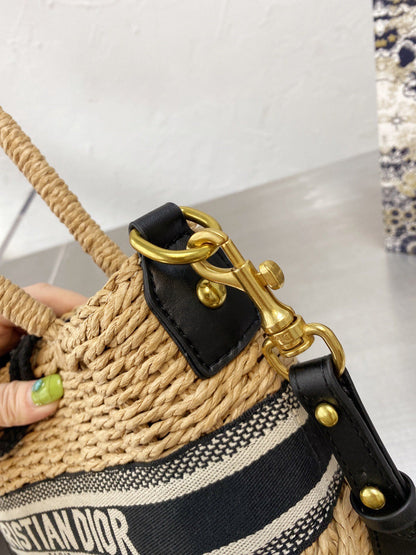 DIOR WICKER BUCKET BAG