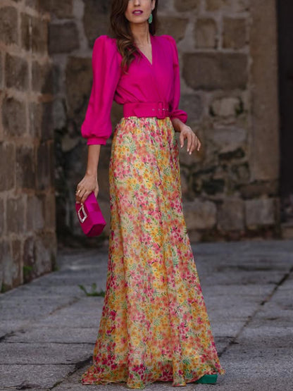 Chiffon Floral Party Women's Dress