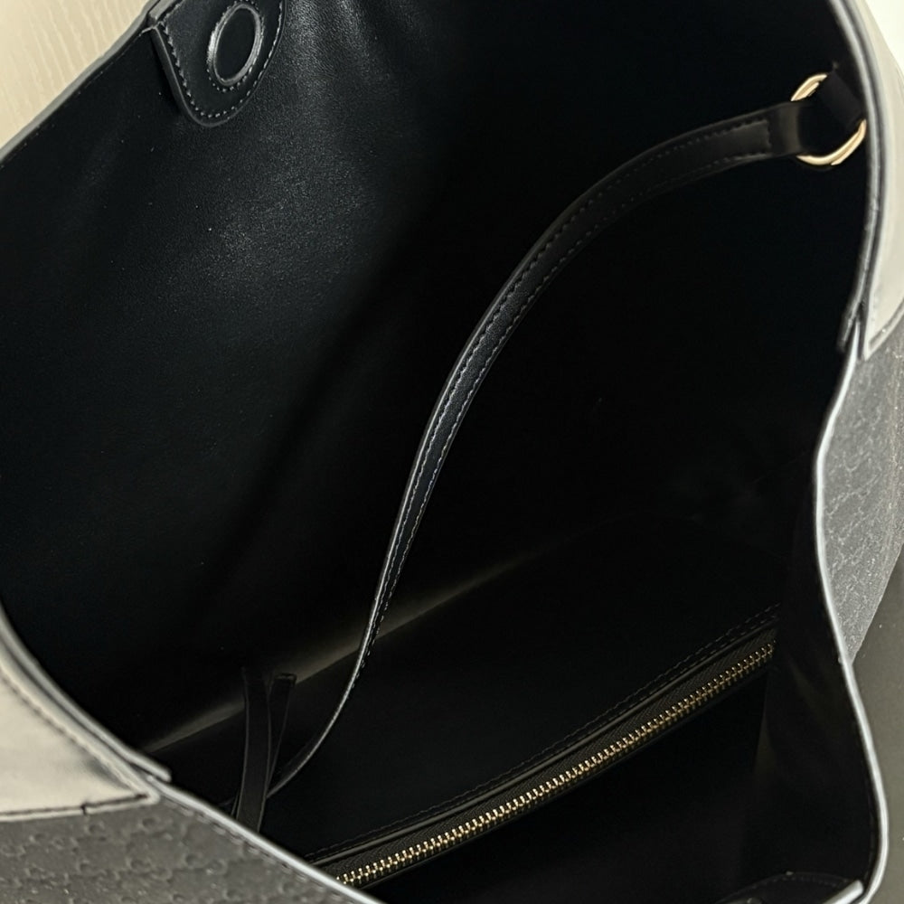 GUCCI B SHOULDER BAG BLACK 49CM 834981 AAEE7 1000