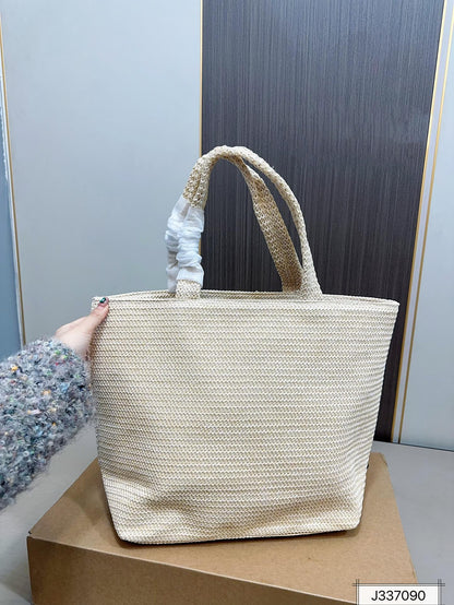 PRADA Woven Shopping Bag Raffia Tote Bag 31x31cm