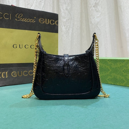 GUCCI JACKIE NOTTE MINI SCHULTERTASCHE BLACK 19CM 782889 0P50G 1000