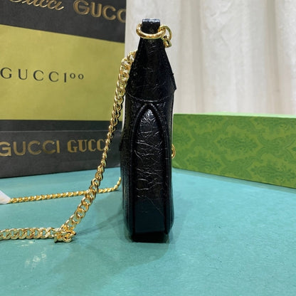 GUCCI JACKIE NOTTE MINI SCHULTERTASCHE BLACK 19CM 782889 0P50G 1000