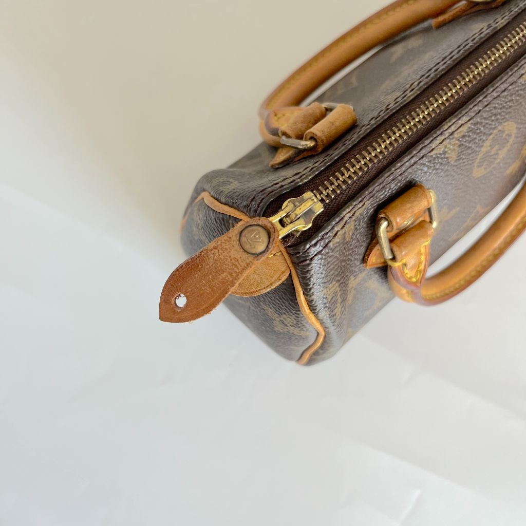 Louis Vuitton Brown Monogram Canvas Mini Speedy Shoulder Bag