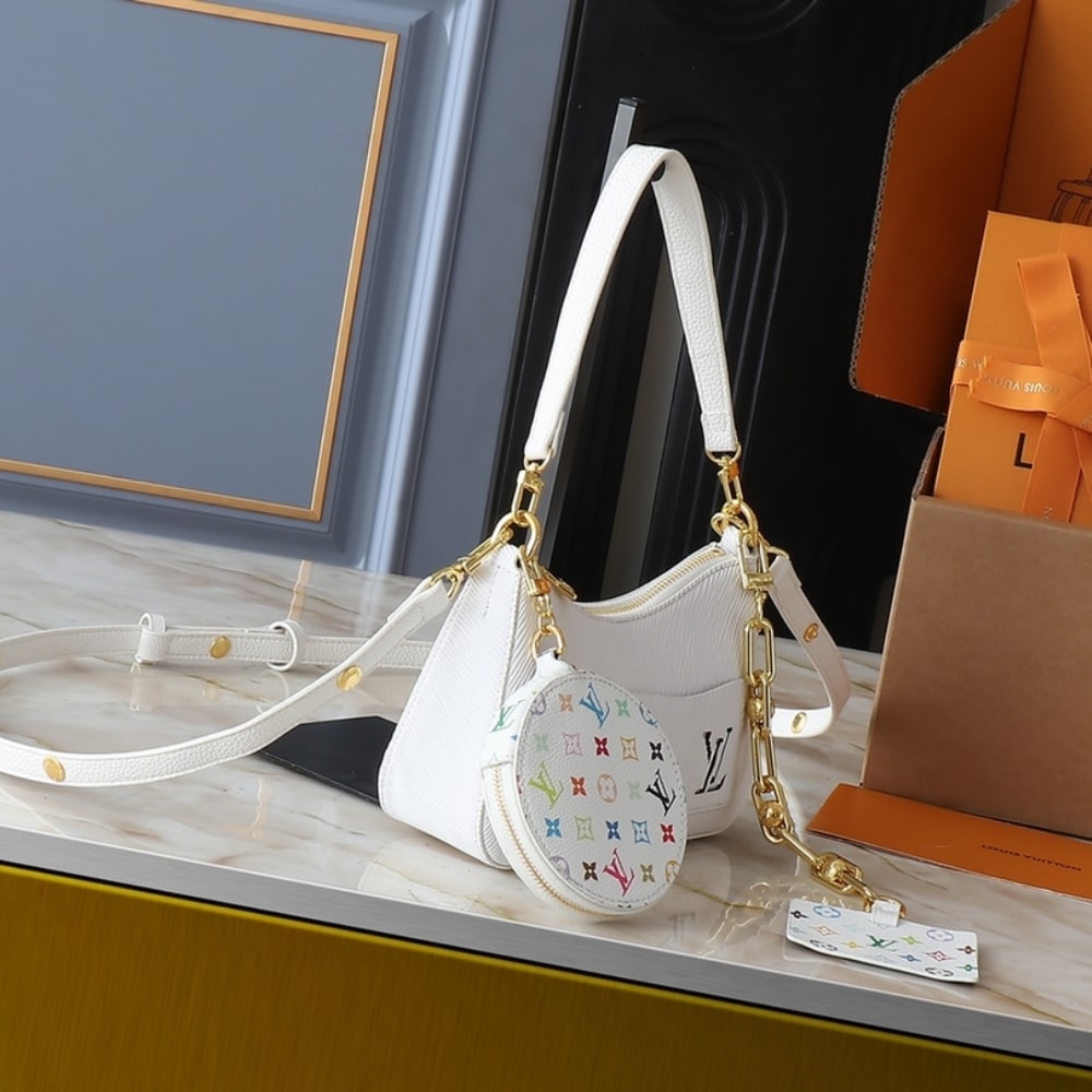 LOUIS VUITTON X MURAKAMI MARELLINI BAG WHITE 19CM M13100