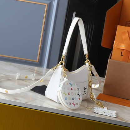 LOUIS VUITTON X MURAKAMI MARELLINI BAG WHITE 19CM M13100