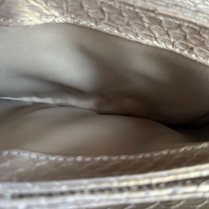 Chanel Mini Rectangle Gold Python Crossbody Bag