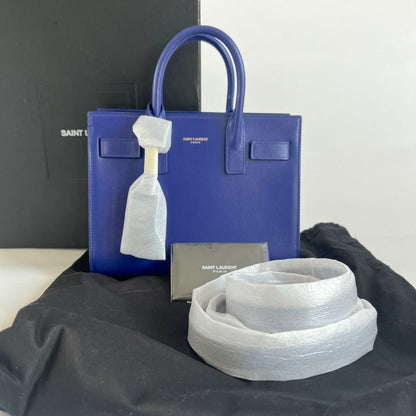 Saint Laurent Nano Blue Sac De Jour Bag