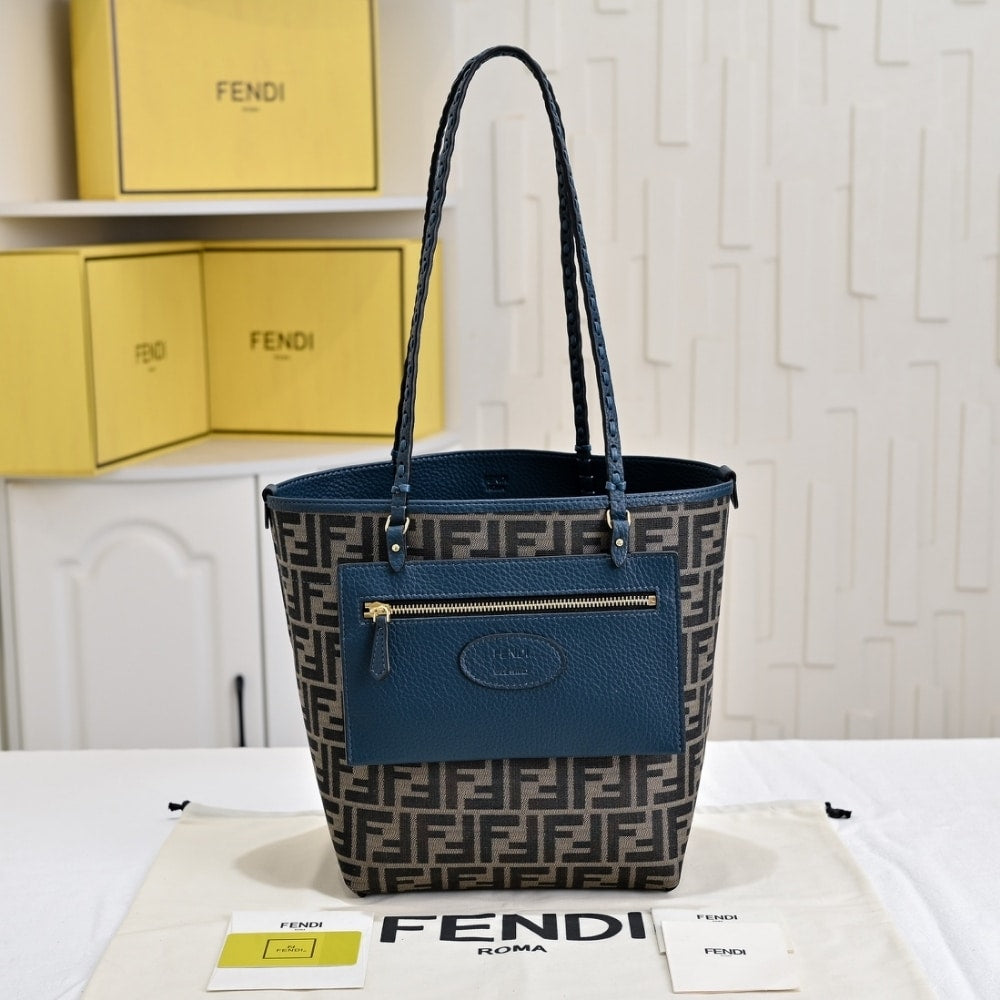 FENDI MEDIUM ROLL BLUE 36CM  8BH428AS84F1PQF