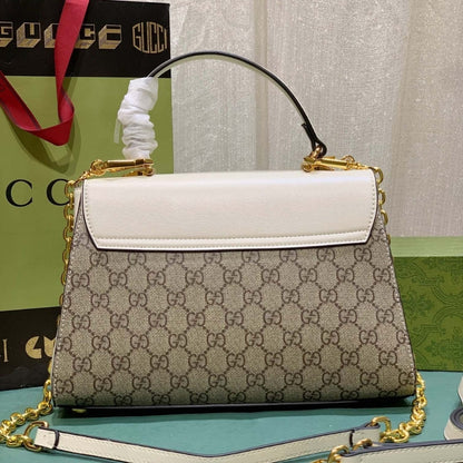 GUCCI HORSEBIT 1955 MINI TOP HANDLE BAG BEIGE EBONY 29CM