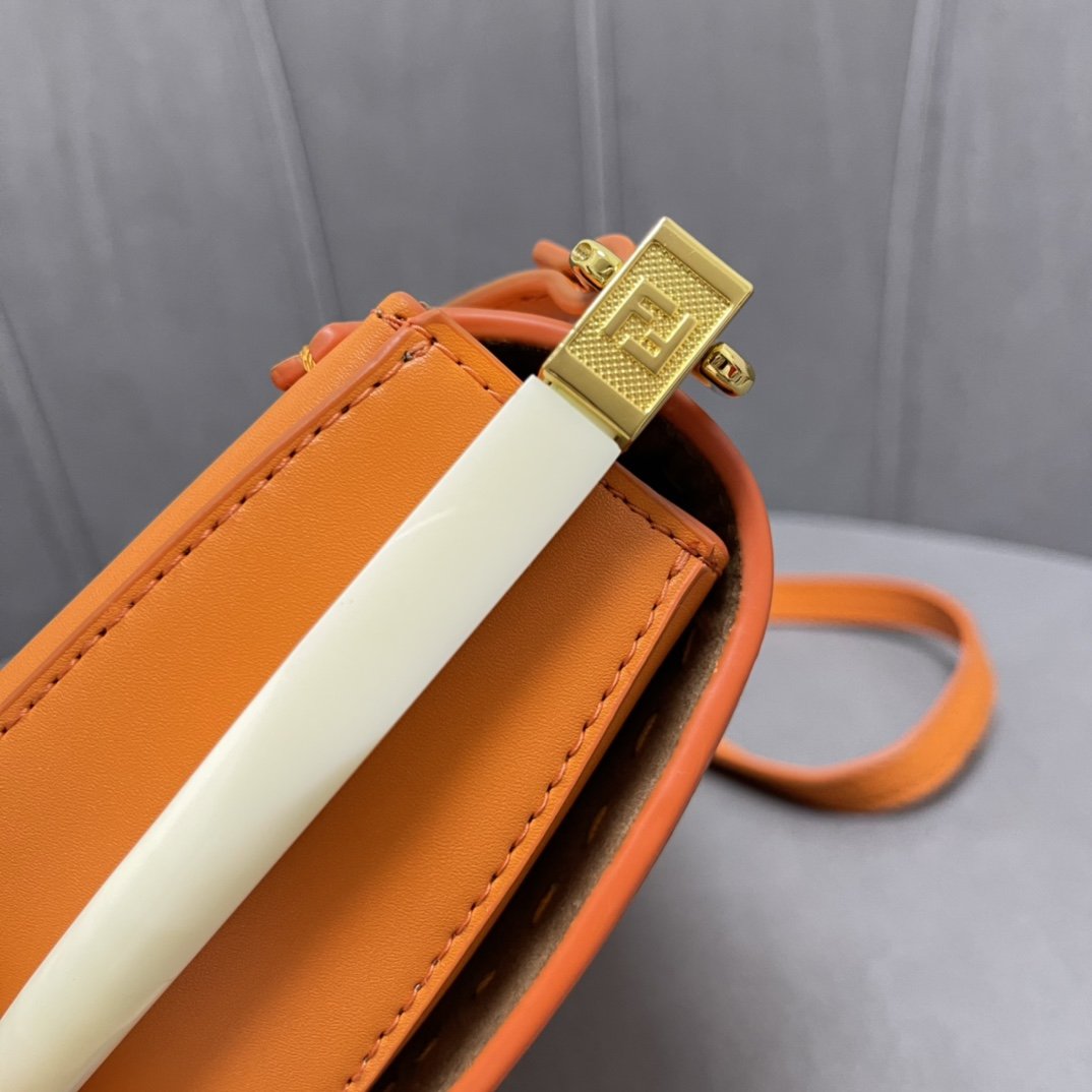 Fendi Moonlight Clementine Orange  Satchel Crossbody Bag
