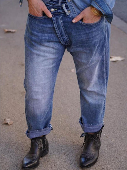 Retro Comfortable Breathable Simple Casual Ladies Jeans