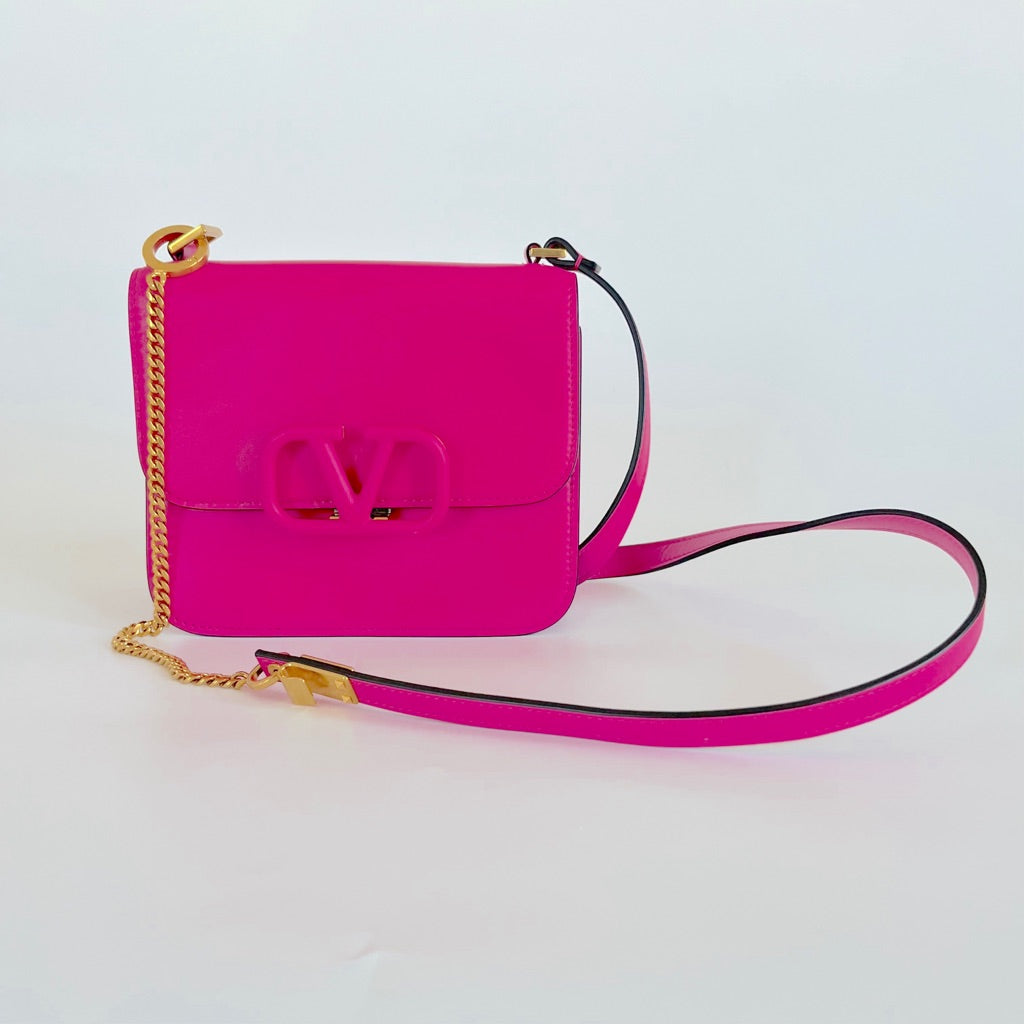 Valentino Fuchsia Small VSLING Cross Body Bag