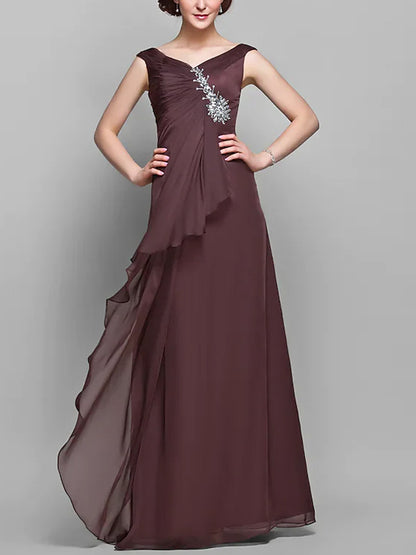 V-neck Sleeveless Solid Color Maxi Dress