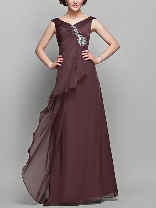 V-neck Sleeveless Solid Color Maxi Dress