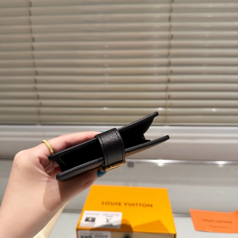 LOUIS VUITTON LOW KEY COMPACT WALLET BLACK 11CM M12408