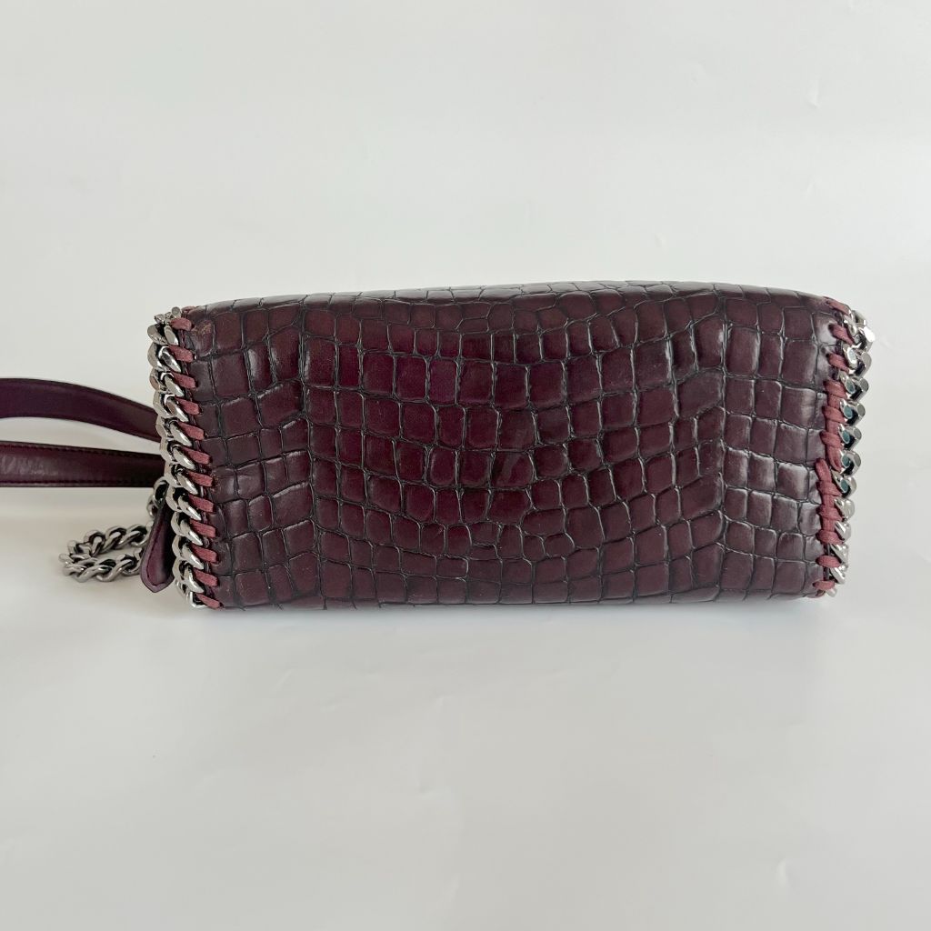 Stella McCartney Falabella Box Crocodile top handle bag