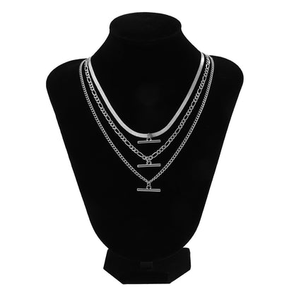 Pendant metal necklace multiple sets