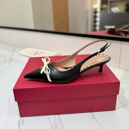 VALENTINO BEPOINTY SLINGBACK PUMPS BLACK 6W2S0LL3DAL 790