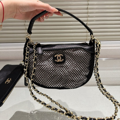 CHANEL CLUTCH WITH CHAIN BLACK 20CM AP4573 B20118 94305