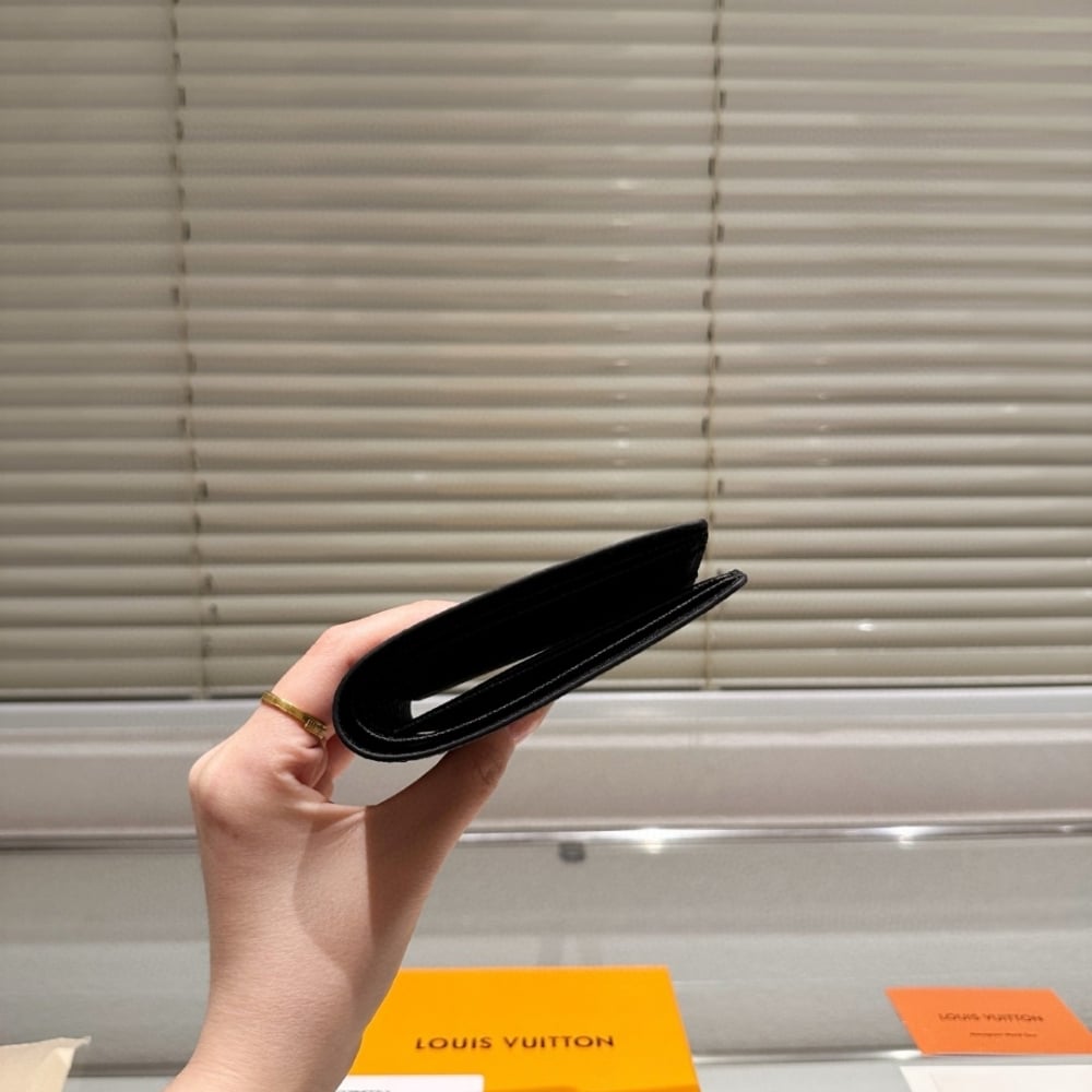 LOUIS VUITTON MULTIPLE WALLET MONOGRAM ECLIPSE BLACK 12CM M61695