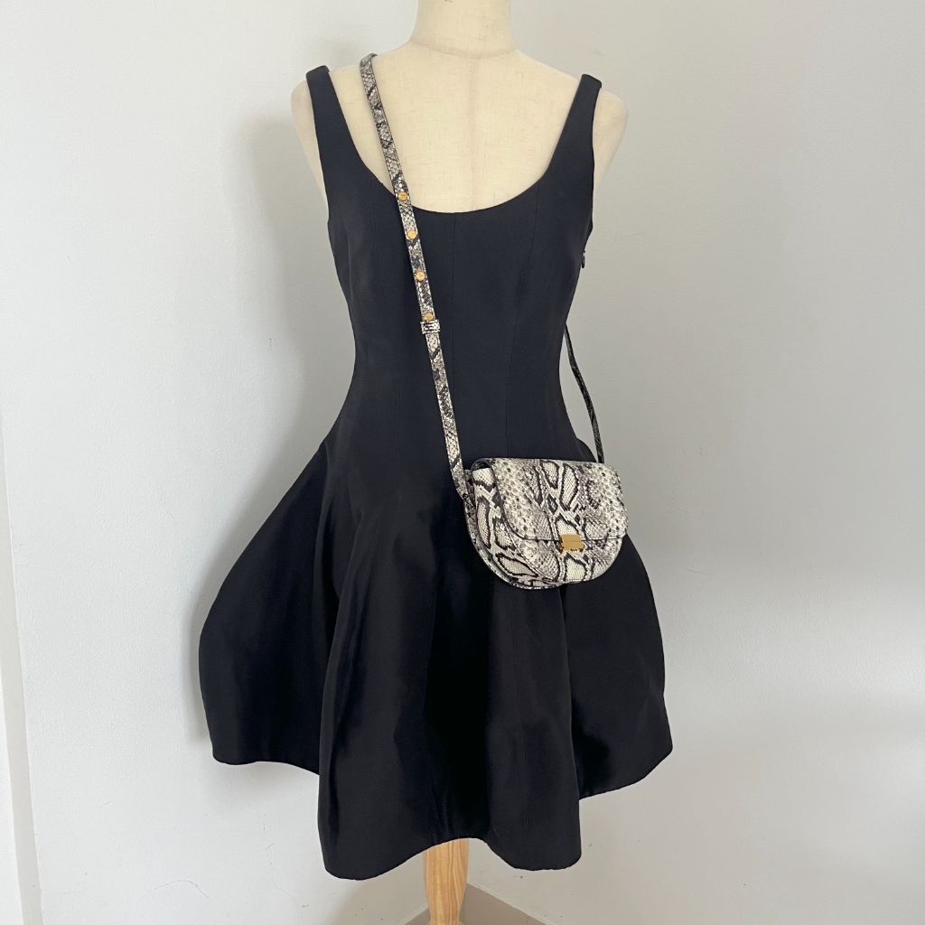 Wandler Anna Printed Leather Shoulder Bag In Python