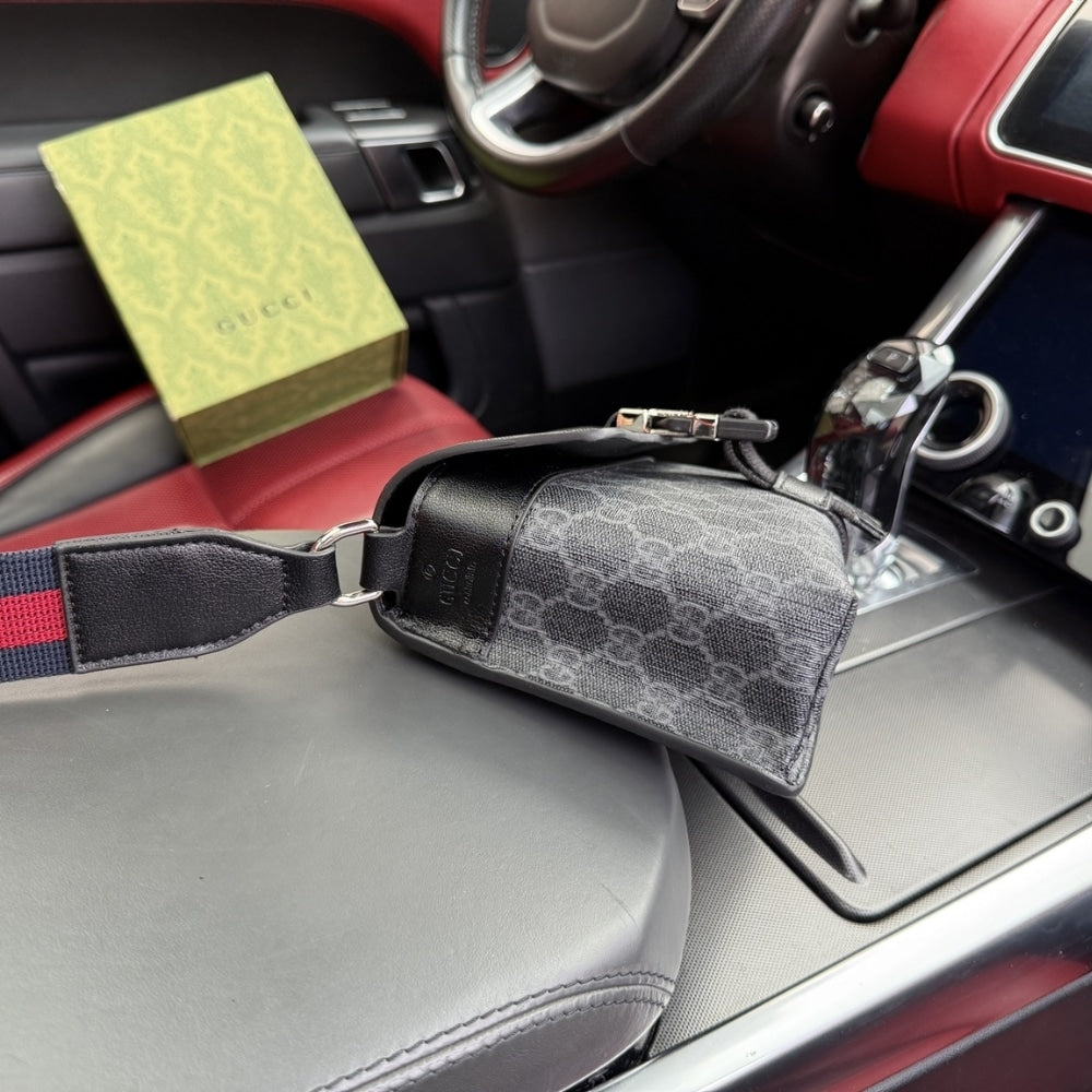 GUCCI GG BLACK MINI BAG BLACK 20CM 816953 FAD8C 1049