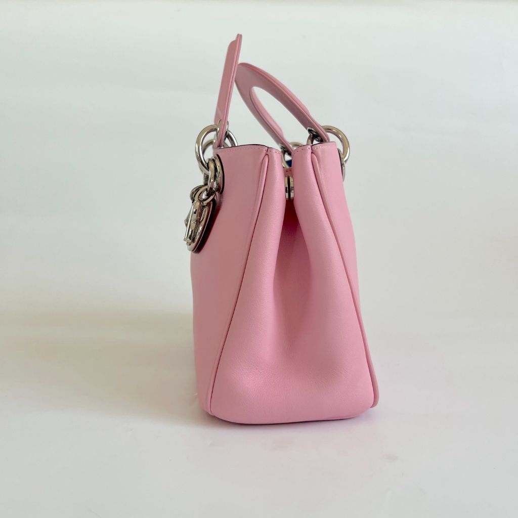 Dior Pink Leather Mini Diorissimo Tote