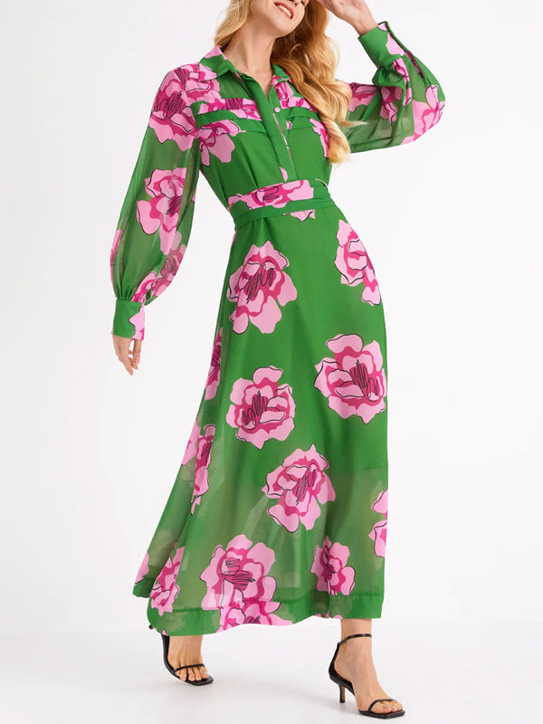 Vacation Floral Shirt Dress (Slip Shirt Dress Included)