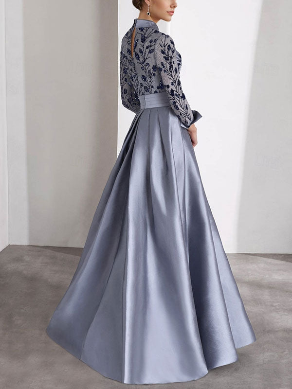 Glitter Slit Embroidery Women's Dress