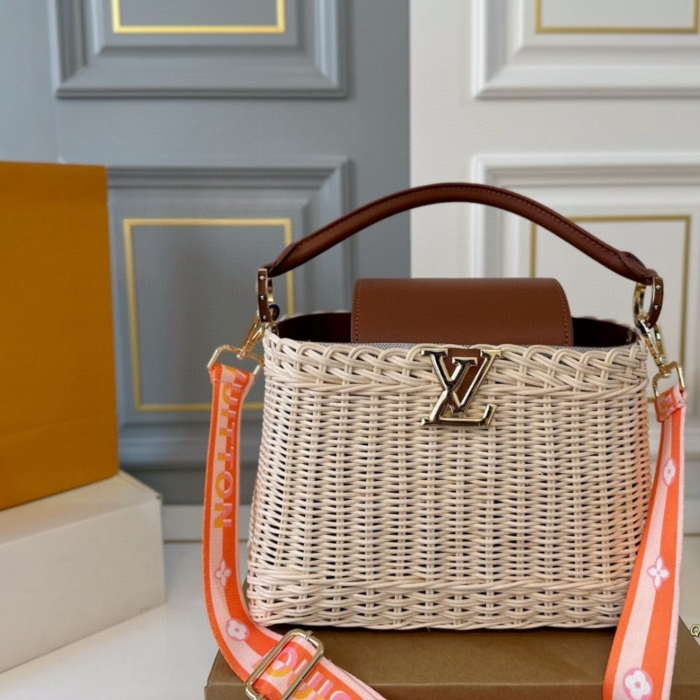 LOUIS VUITTON  CAPUCINES BB TAN BROWN 26CM M11617