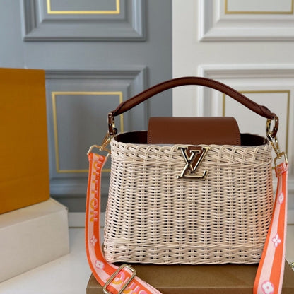 LOUIS VUITTON  CAPUCINES BB TAN BROWN 26CM M11617