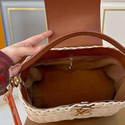 LOUIS VUITTON  CAPUCINES BB TAN BROWN 26CM M11617