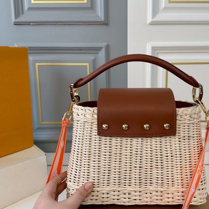 LOUIS VUITTON  CAPUCINES BB TAN BROWN 26CM M11617