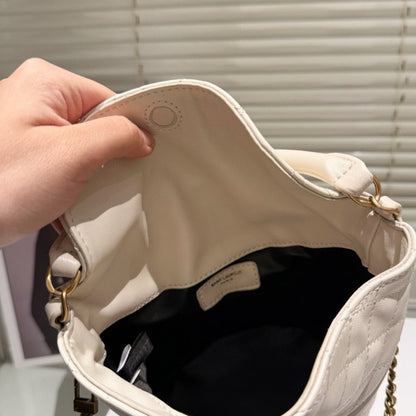 SAINT LAURENT GABY BUCKET BAG WHITE 17CM