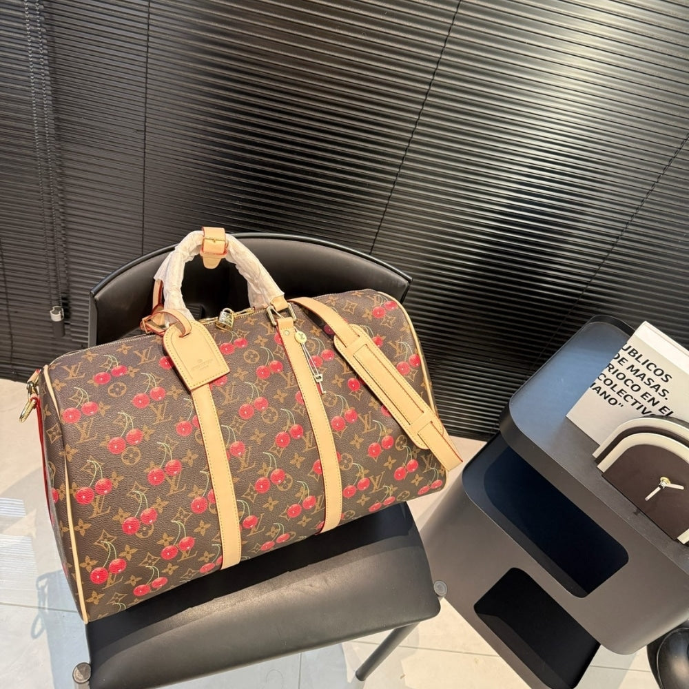 LOUIS VUITTON X TAKASHI MURAKAMI KEEPALL BANDOULIÈRE 45 MONOGRAM BROWN M13764